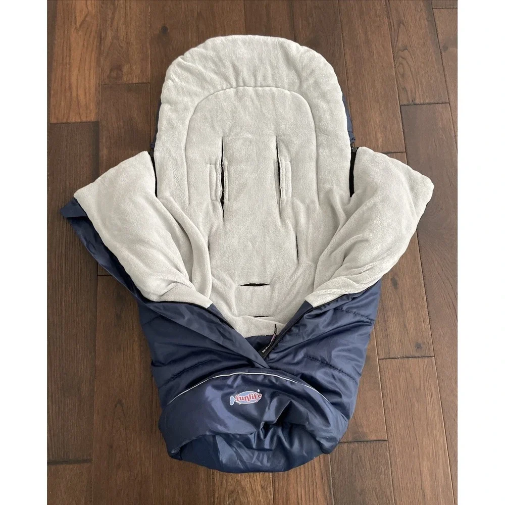 Cozy Toe Stroller Bunting Bag Soft Fleece Lining Weatherproof Blue